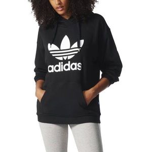 Women Adidas trefoil black hoodie